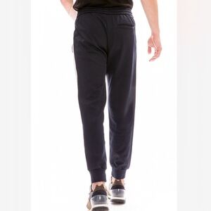 Mother Denim The Runner Stripe Jogger Pants, Black/white, Medium